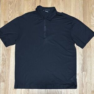 Nike Dry Fit / Tiger Woods Platinum Black Golf Polo Shirt Clasp Buttons